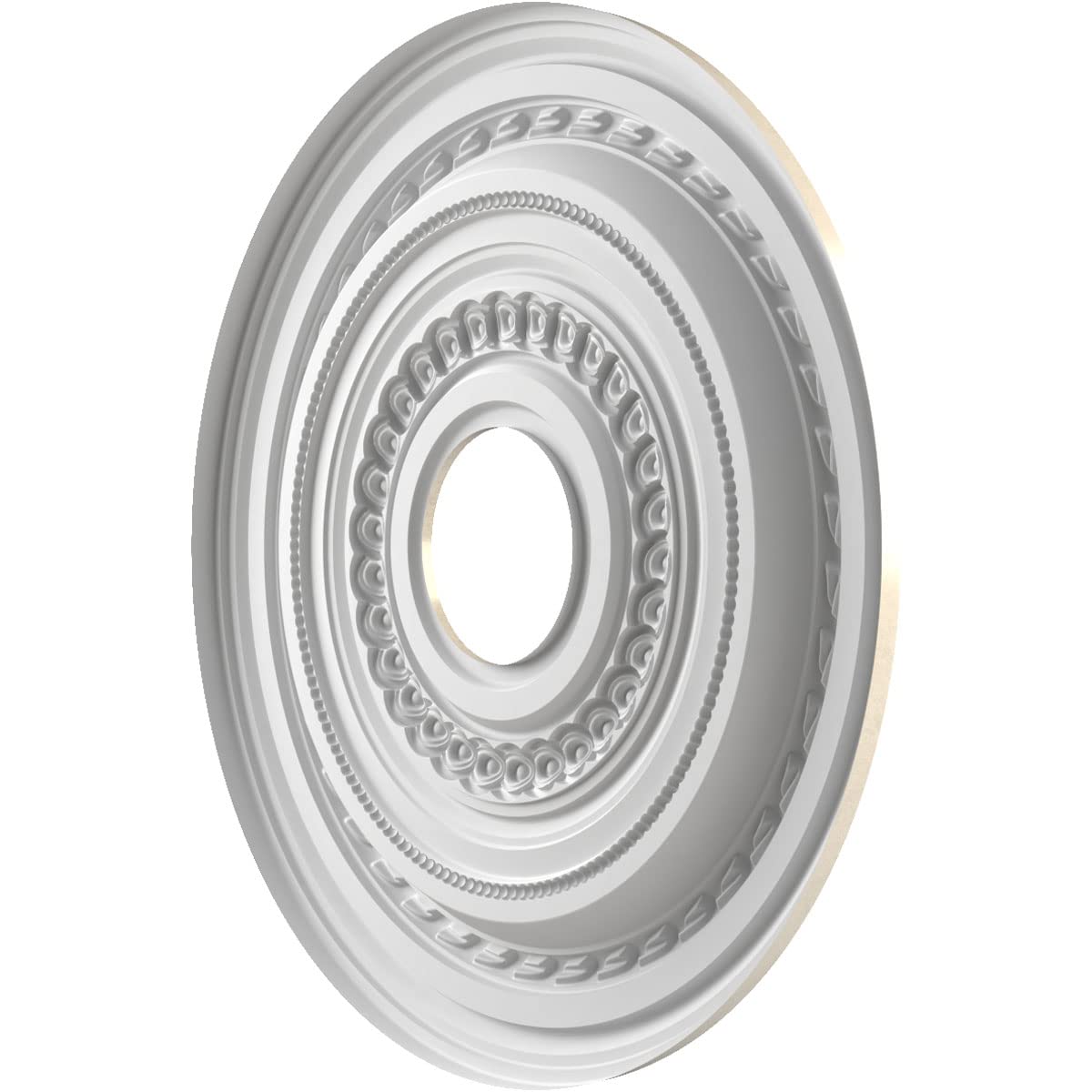 Ekena Millwork Cmp16Coepe Cole Thermoformed Pvc Ceiling Medallion (Fits Canopies Up To 4 1/2), 16Od X 3 1/2Id X 1P, Universal Me