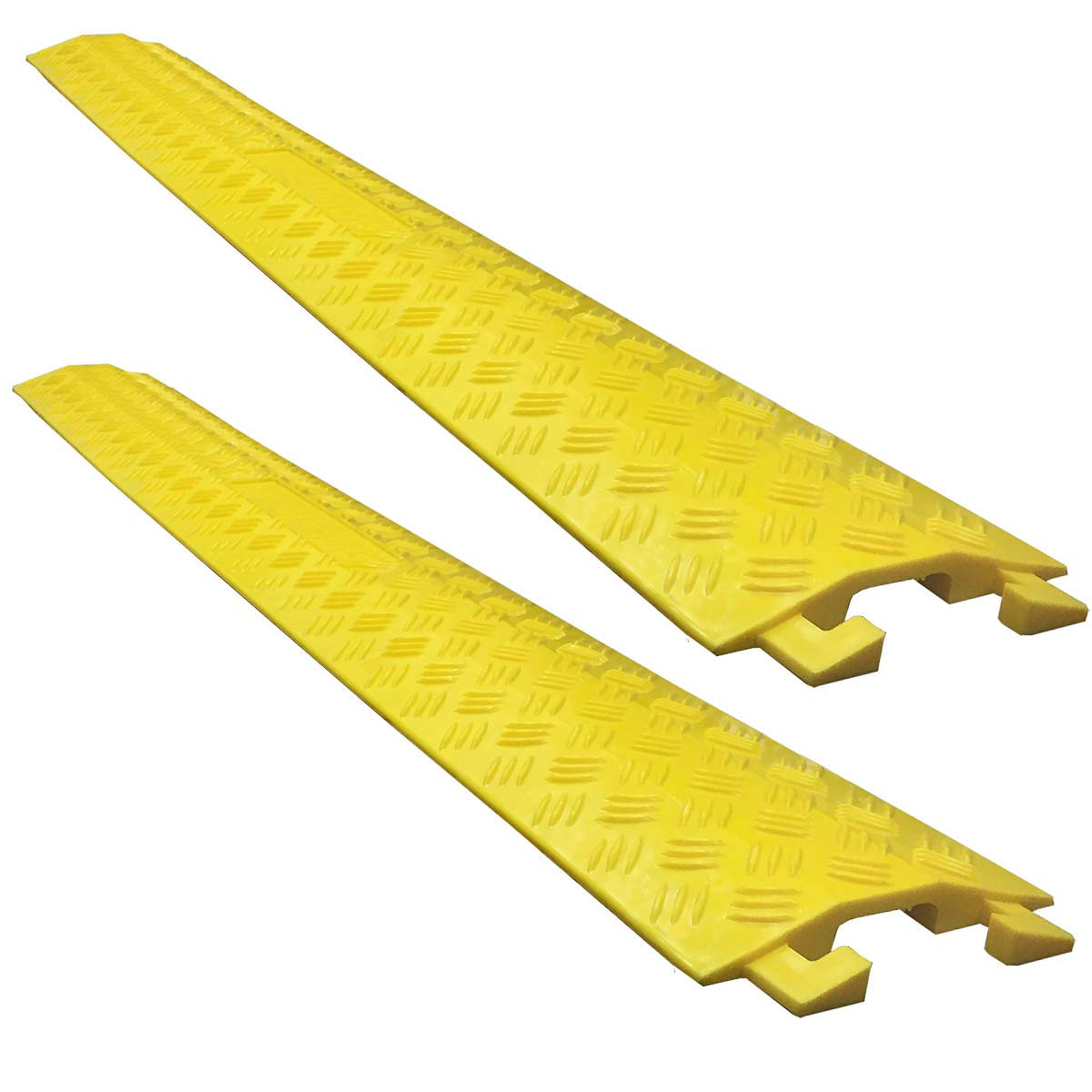 Electriduct Drop Trak Cable & Hose Protector Cord Cover   Small   Yellow   2 Pack