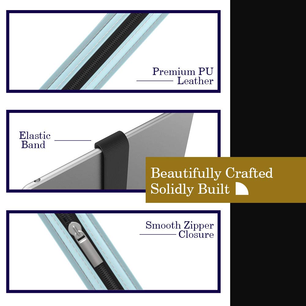 Moko Pencil Case Fit Apple Pencil Pro, Ipencil (Usb-C), Apple Pencil 1St/2Nd Generation, Stylus Pencil Sleeve Pu Leather Zipper