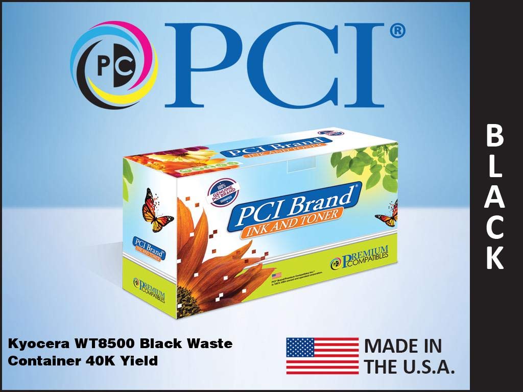 PCI Brand Kyocera WT8500-PCI New Compatible Replacement For Kyocera WT8500 Black Waste Container 40000 Page Yield