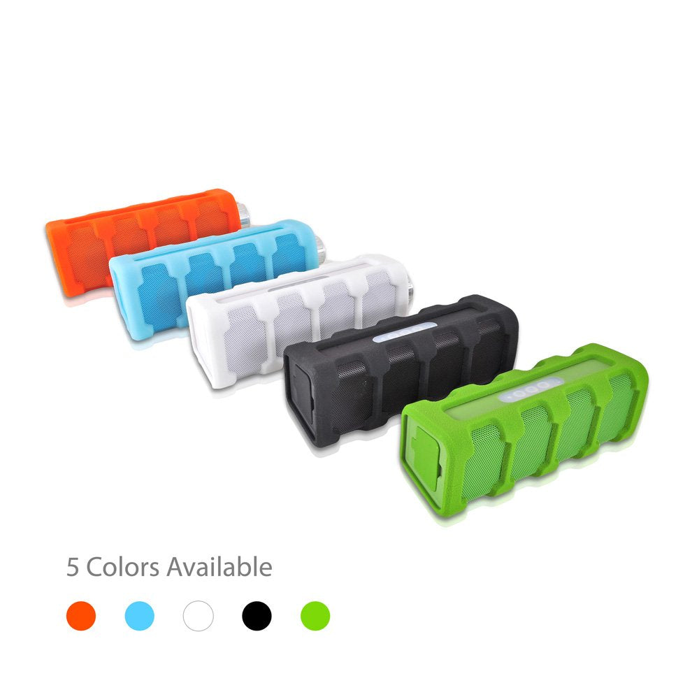 Pyle Jam Tunes Box Sports Speaker   Wireless Portable Rugged Waterproof Bluetooth Compatible Sound Stereo With, Aux In Jack, Rec