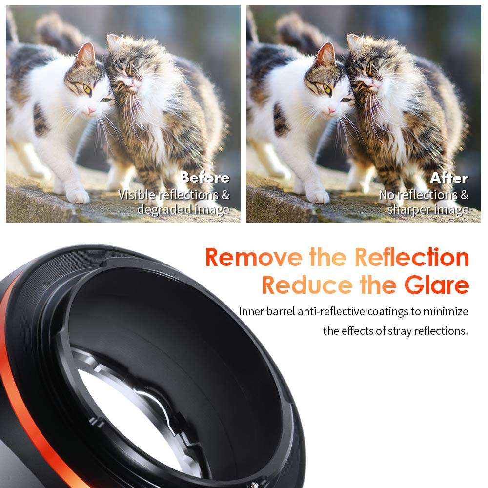 K&F Concept Md To Nex Lens Mount Adapter For Minolta Md Mc Mount Lens To Nex E Mount Mirrorless Cameras With Matting Varnish Design For Sony A6000 A6400 A7Ii A5100 A7 A7Riii