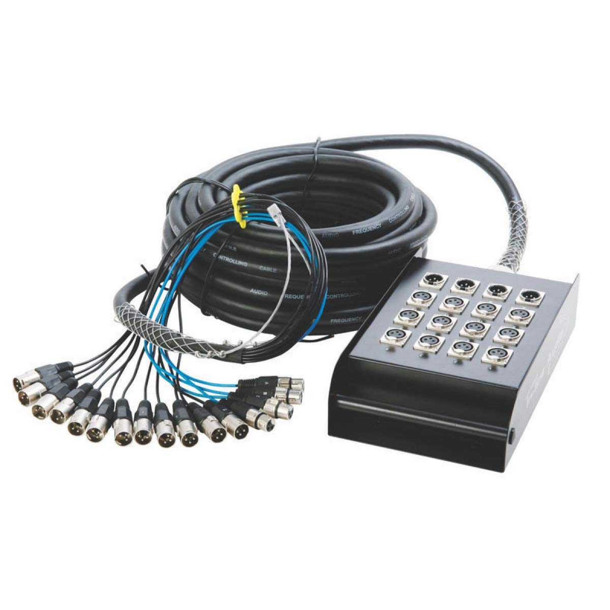 OnStage On-Stage 12 x 4 XLR Snake, Black, 50 Foot (SNK12450V2)