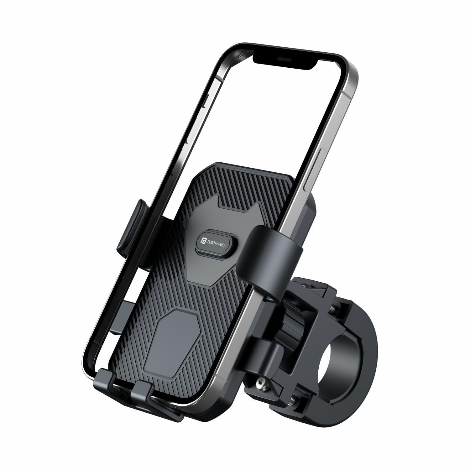 Portronics Mobike 4 Bike Phone Mount with 360 Rotational, Strong Hold for Bicycle, Motorcycle Compatible with 4.7 to 6.8 inch De