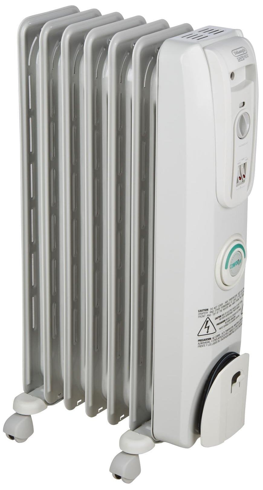 De'Longhi Oil Filled Radiator Heater, 1500W Electric Space Heater For Indoor Use, Portable Room Heater, Energy Saving, Full Room