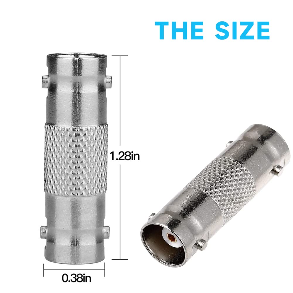 Anlink 10 Pack Bnc Female To Female Connector, 10 Pcs Bnc Barrel Coupler Connector Adapter For Cctv Camera Survelliance System