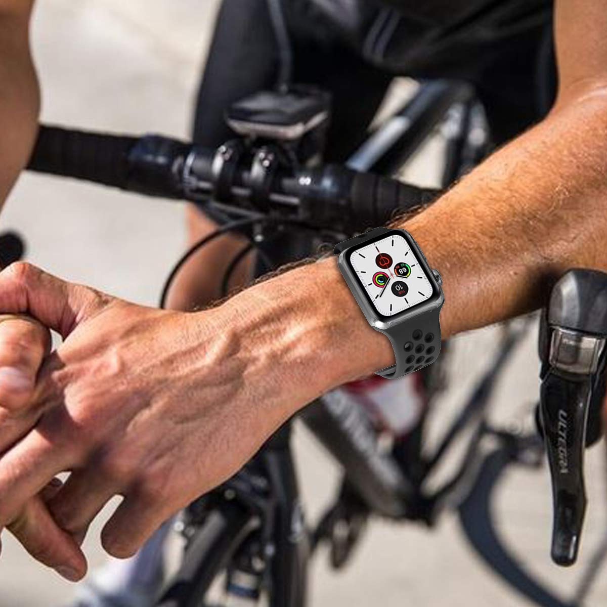 Svisvipa Sport Bands Compatible For Apple Watch Bands 42Mm 44Mm 45Mm 49Mm,Breathable Soft Silicone Sport Women Men Replacement S