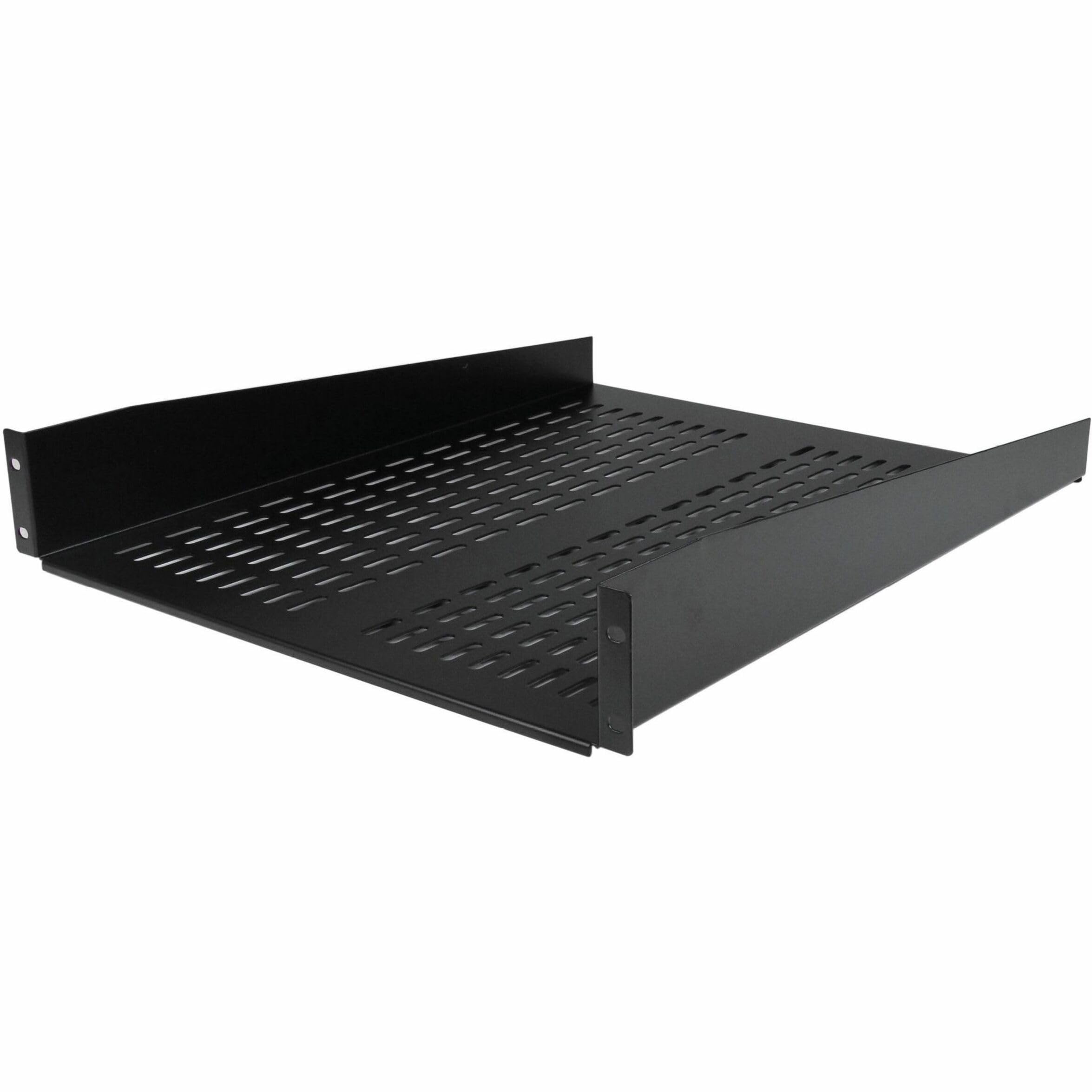 2U 22In Vented Fixed Rack Mount Shelf