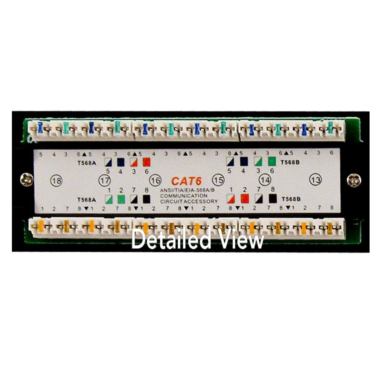 Vertical Cable Cat6 24 Port 19'' Horizontal Rackmount 1U Patch Panel