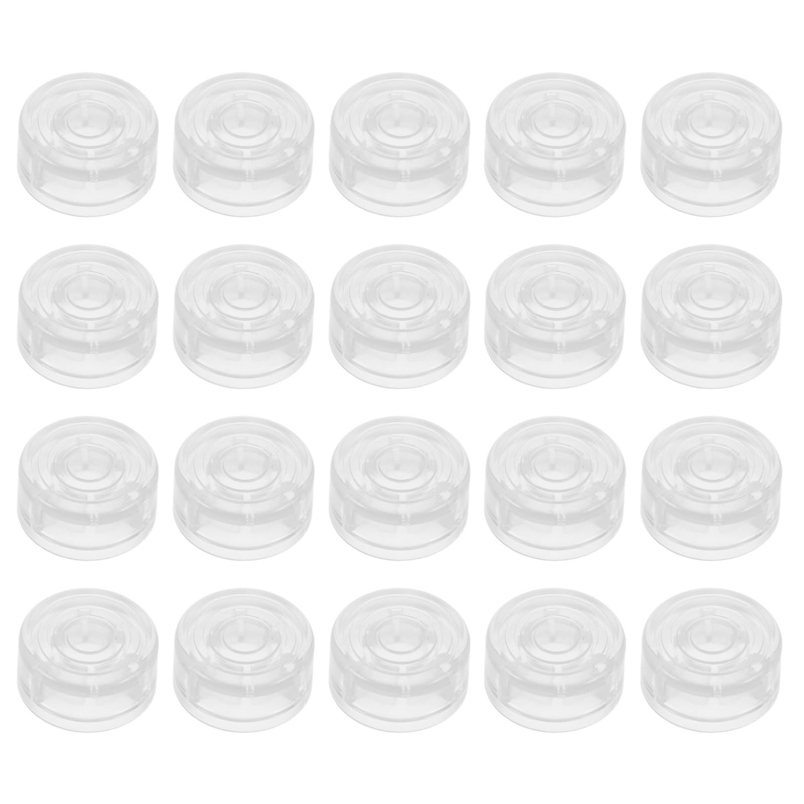 Supvox 20Pcs Guitar Effect Pedal Foot Cap Sturdy Plastic Footswitch Topper For Guitar Nail Covers Modern Design Easy To Install