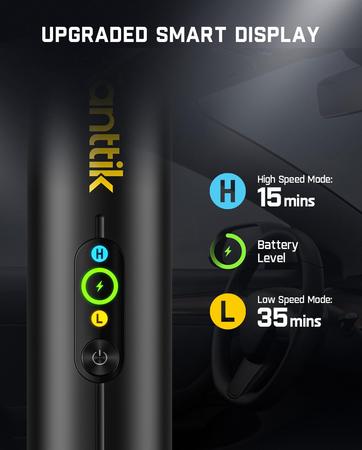 Fanttik Slim V10 Mate Cordless Car Vacuum, 4-In-1 Portable Mini Handheld Vacuum, 17000Pa Suction Power, Upgraded Smart Display,