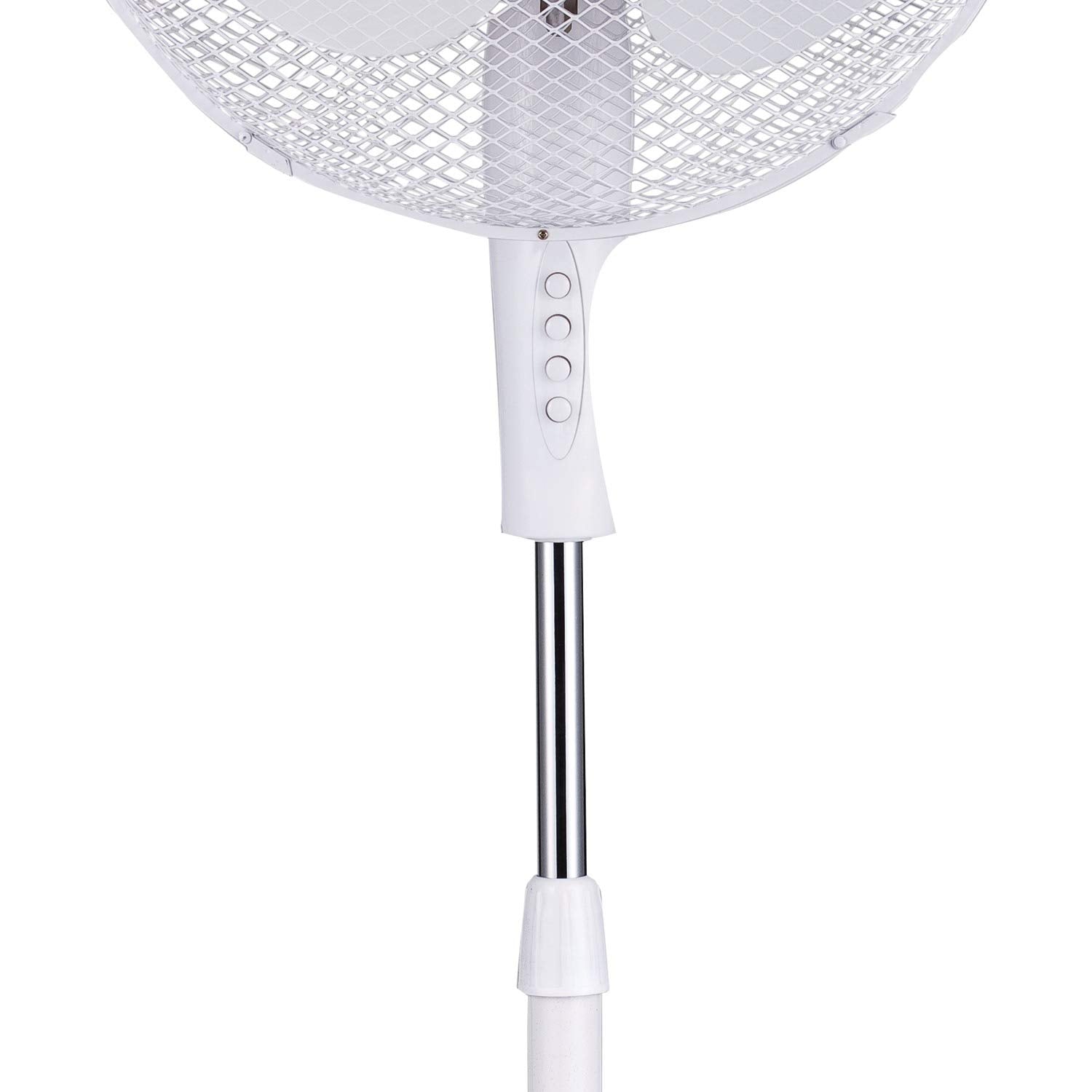 Brentwood Kool Zone Oscillating Stand Fan, 3 Speed 16 Inch, White