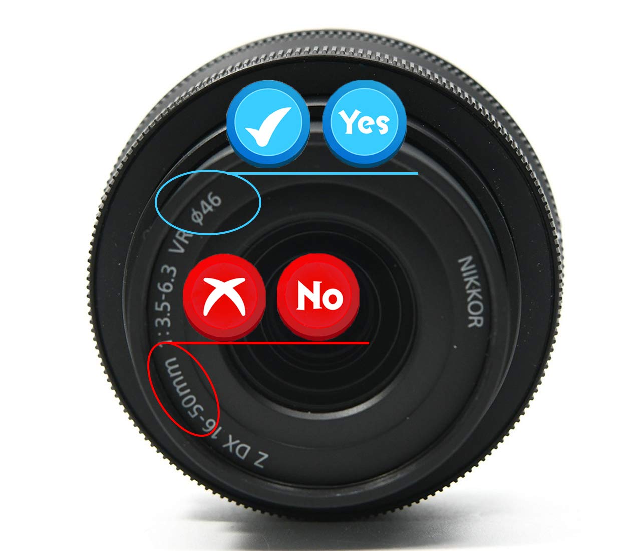 46Mm Snap On Lens Cap Cover For Nikon Nikkor Z Dx 16 50Mm F/3.5 6.3 Vr,Panasonic Lumix G 25Mm, F1.7 Asph,Lumix G Ii 20Mm, F1.7 A