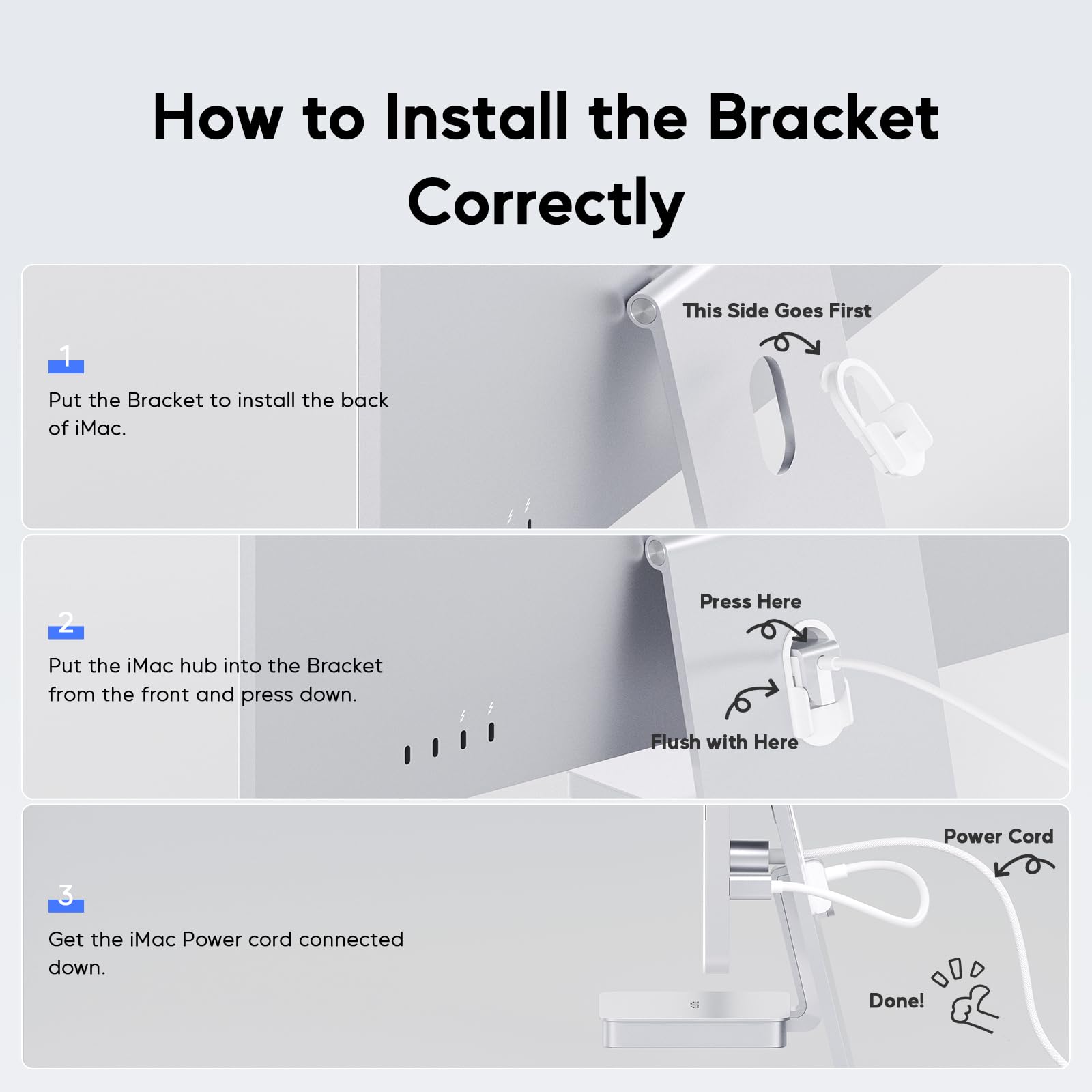 Pulwtop Usb C Hub For Imac   10Gbps, Supports M1/M3/M4, 2 Usb A 2.0, Sd/Tf Card Reader For 24 Inch Imac & Studio Display