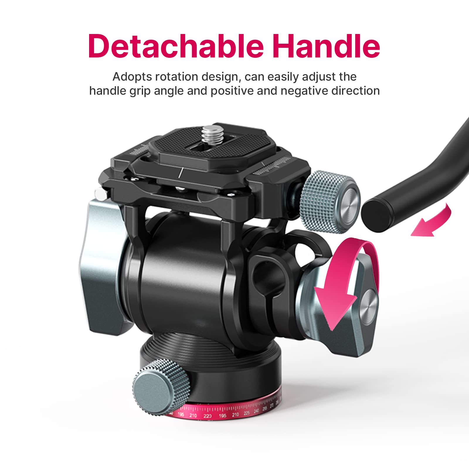 Video Fluid Head For Camera Tripod - Ulanzi U-190 Mini Pan Tilt Head Small Panoramic Ball Head With Arca Swiss Quick Release Pla