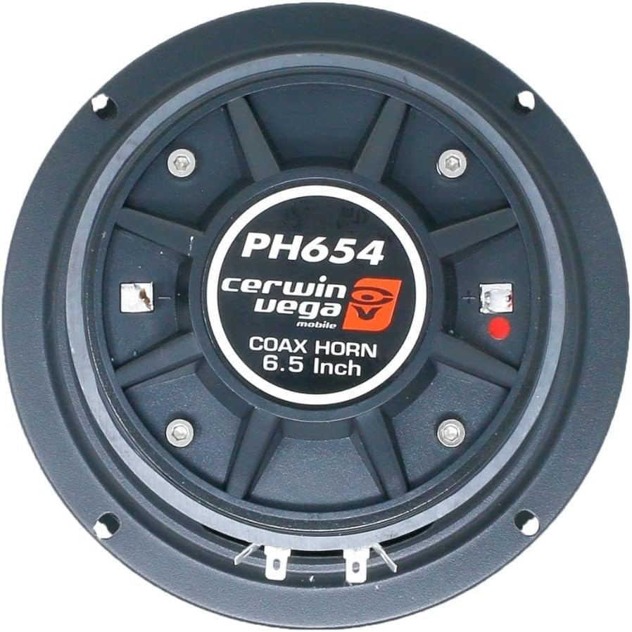 Cerwin Vega! 6.5'' Pro 150W Rms Full Range Co Ax Horn Car Speakers, 4 Ohm, Enhanced Clarity & Power, High Temp Magnet, Superior