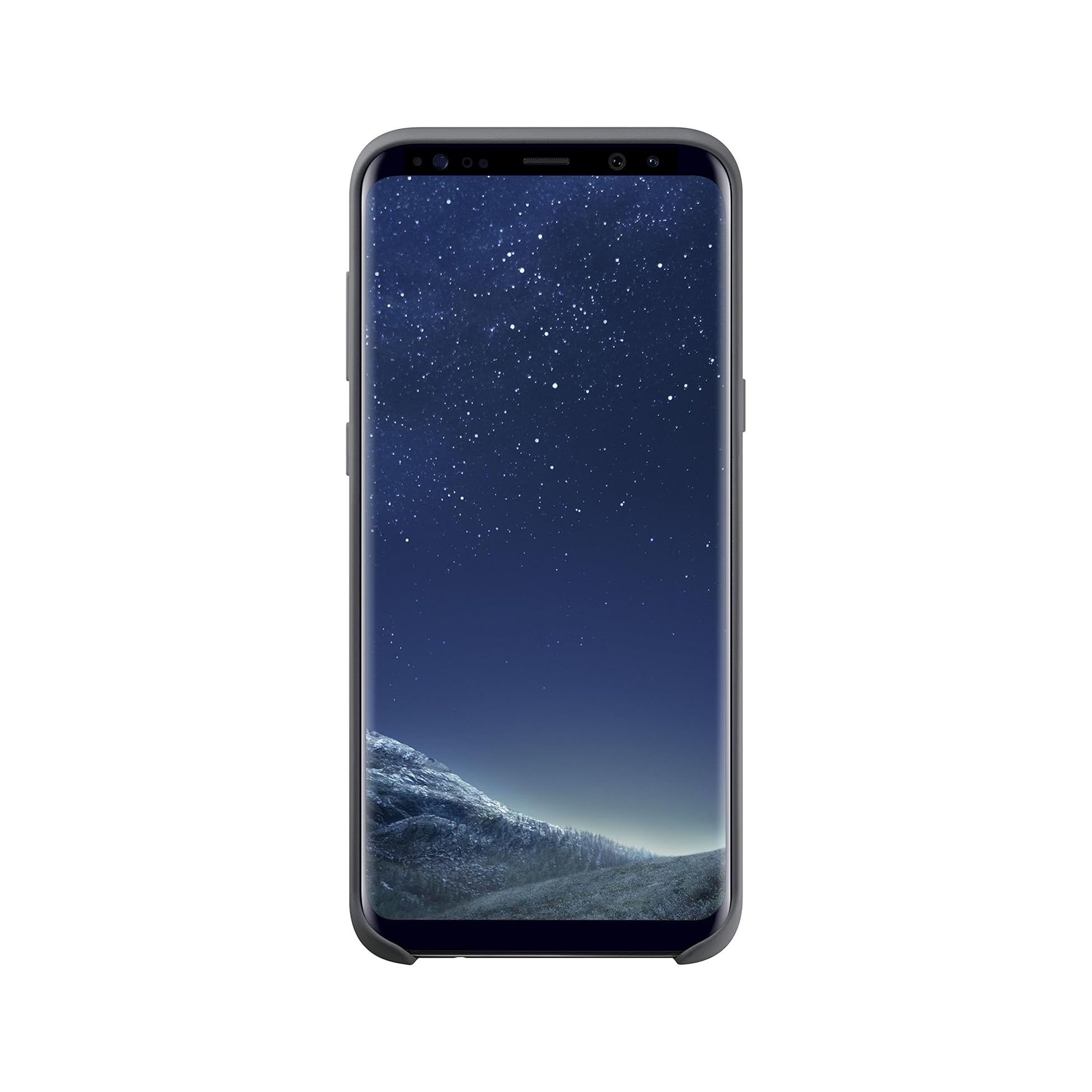 Samsung Galaxy S8+ Silicone Protective Cover, Dark Grey