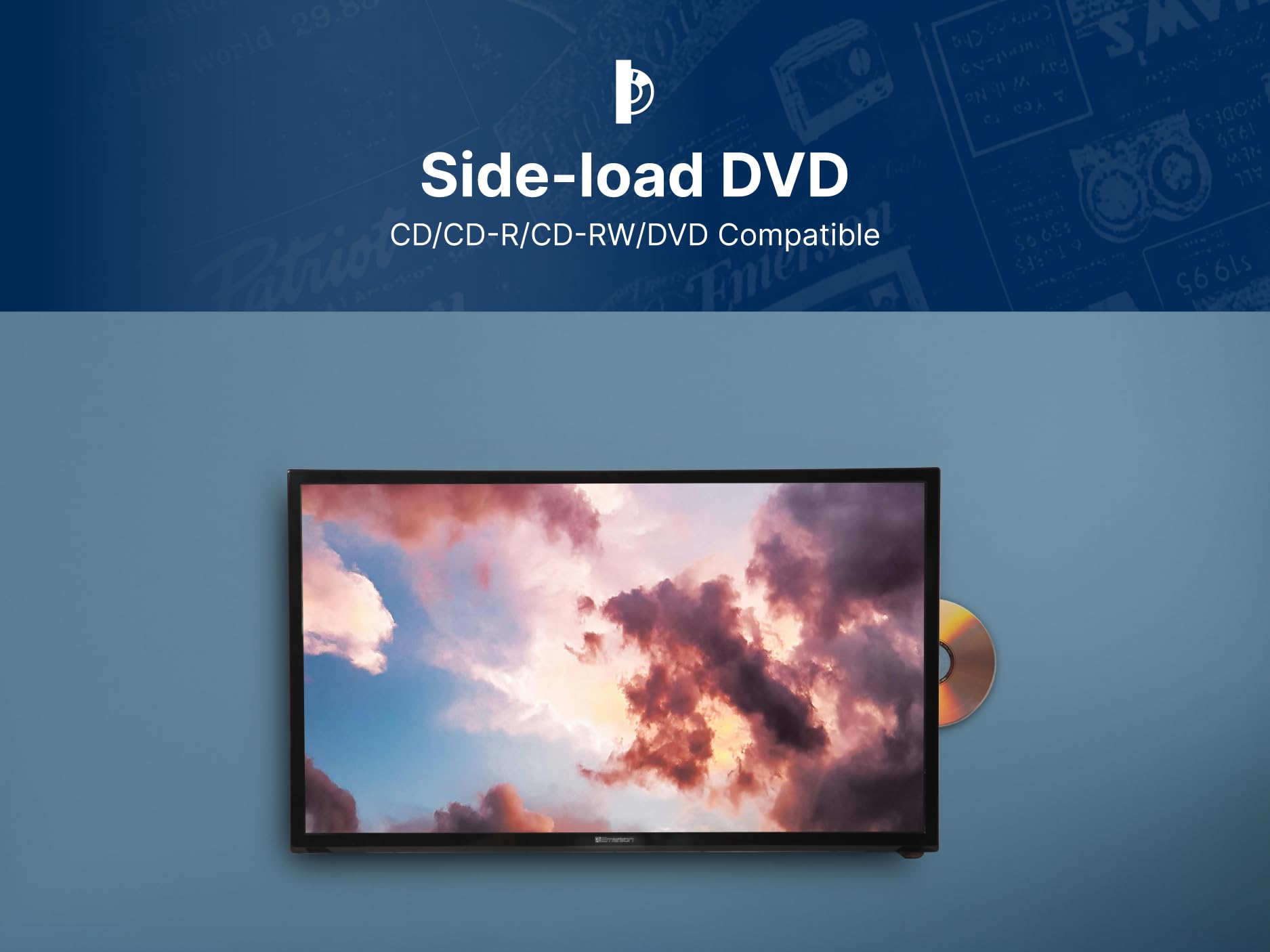 Emerson Estd-2400 24 Class Hd Smart Tv With Built-In Dvd Player | 720P Led Display, Wi-Fi Streaming, Hdmi, Usb & Rca Inputs | Sp