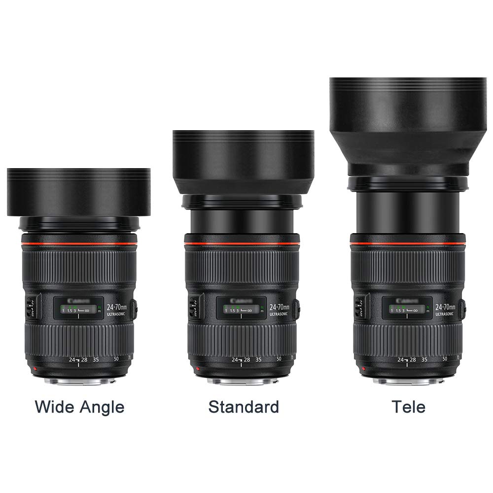 72Mm Lens Hood Universal Collapsible Lens Sun Shade Hood With Centre Pinch Lens Cap For Canon Nikon Sony Pentax Olympus Fuji Cam