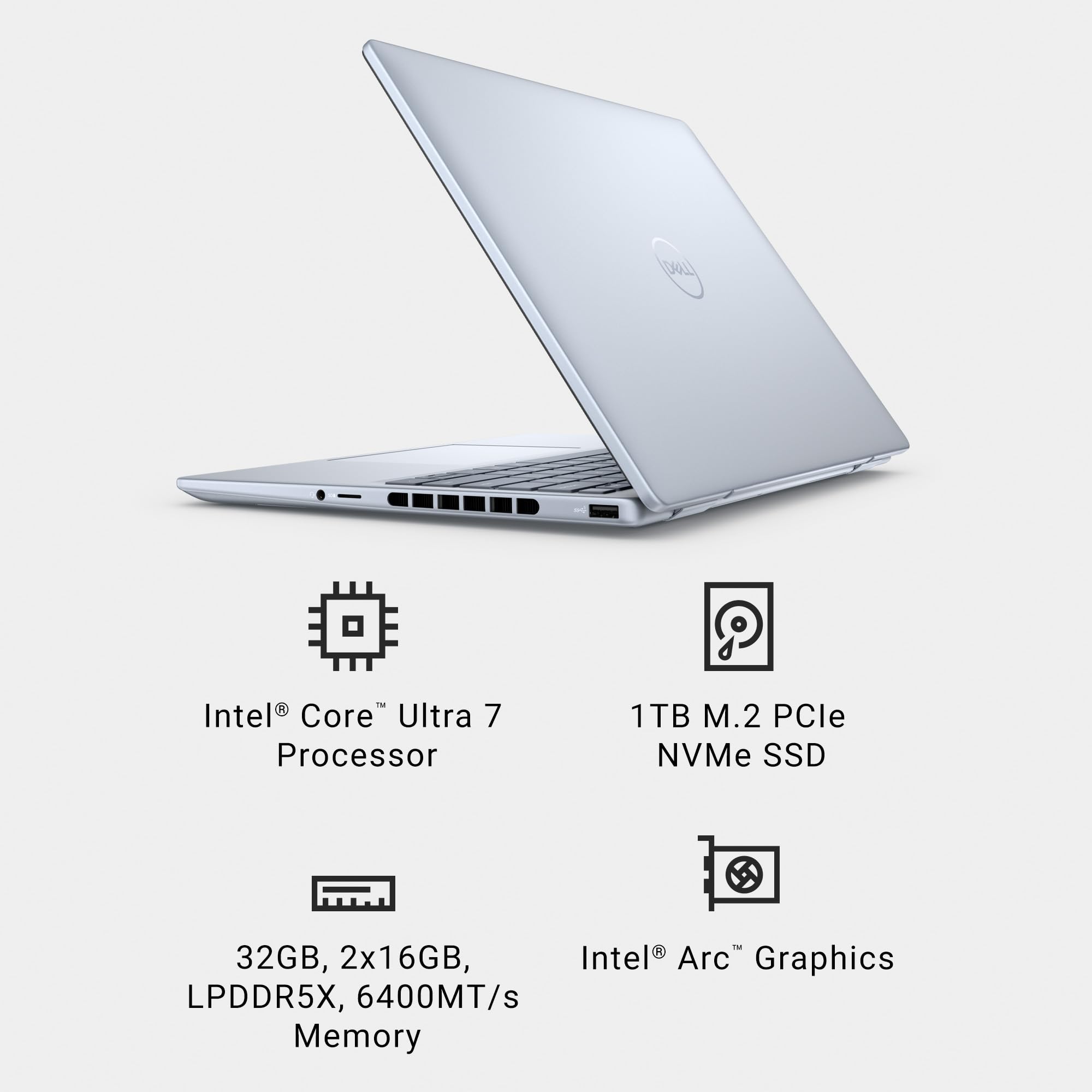 Dell Inspiron 14 Plus 7440 Laptop- 14-Inch 16:10 2.8K (2880X1800) Display, Intel Core Ultra 7-155H, 32Gb Lpddr5X Ram, 1Tb Ssd, I