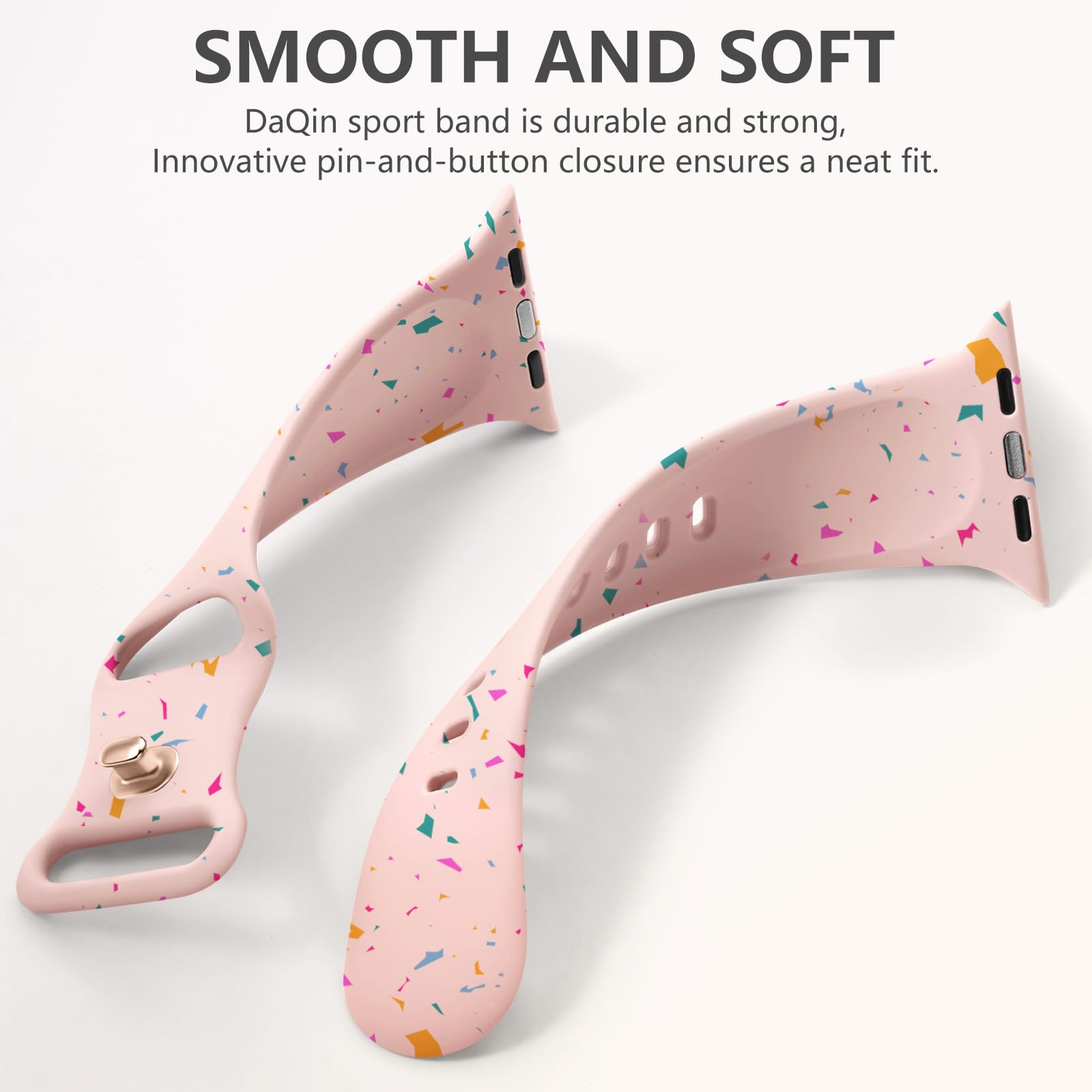 Daqin Compatible With Apple Watch Band 45Mm 46Mm 44Mm 42Mm 49Mm 41Mm 40Mm 38Mm Women Men, Soft Silicone Waterproof Replacement S