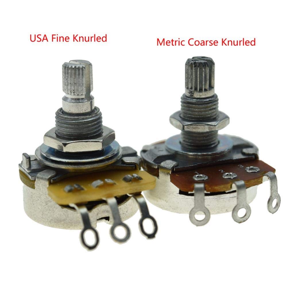 Dopro 2Pcs Usa(Imperial) Lp Guitar Knurled Speed Dial Knobs 24 Fine Splines Control Knobs For Usa Les Paul/Cts Pots Black