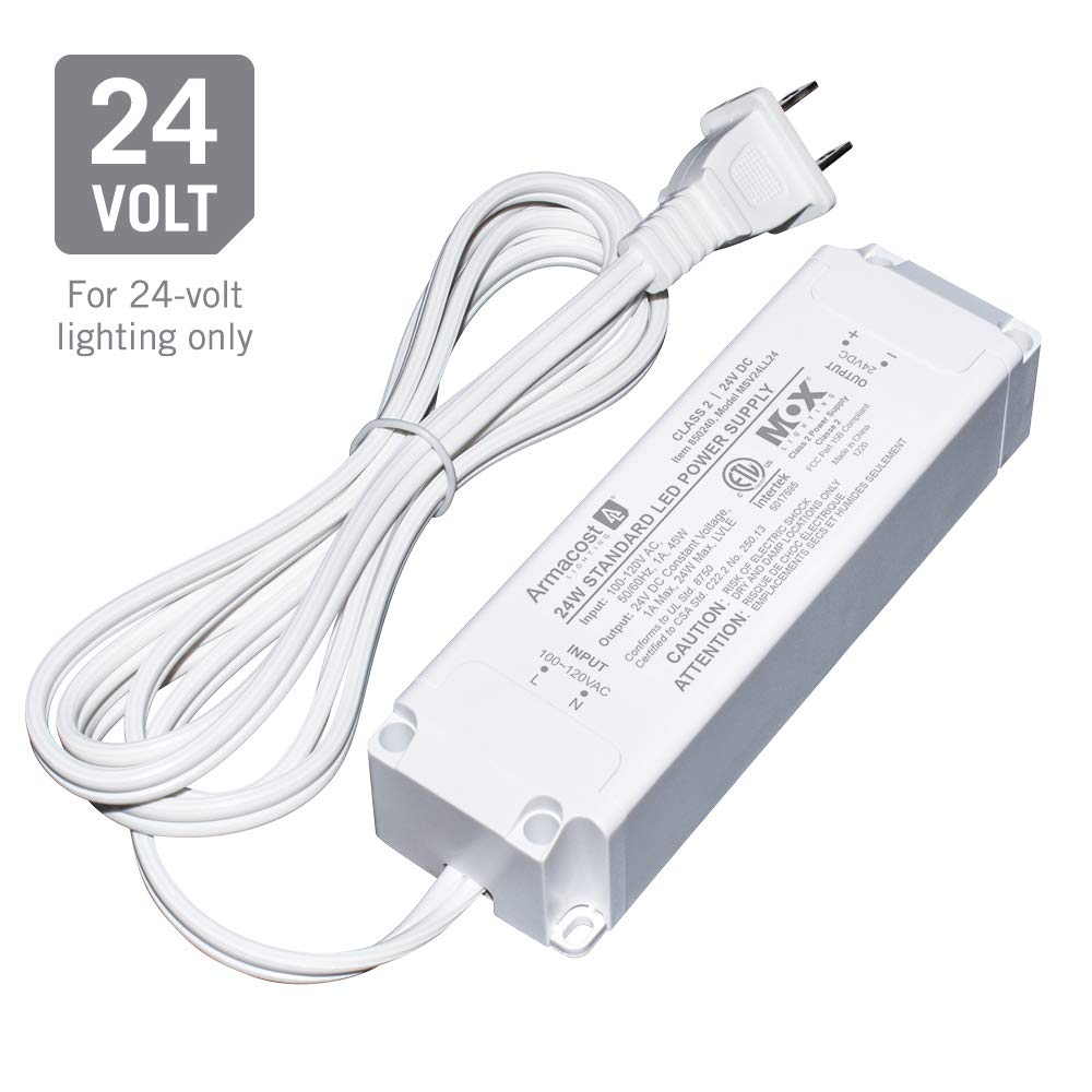 Armacost Lighting 850240 24 Volt Led Power Supply, 24 Watt, White