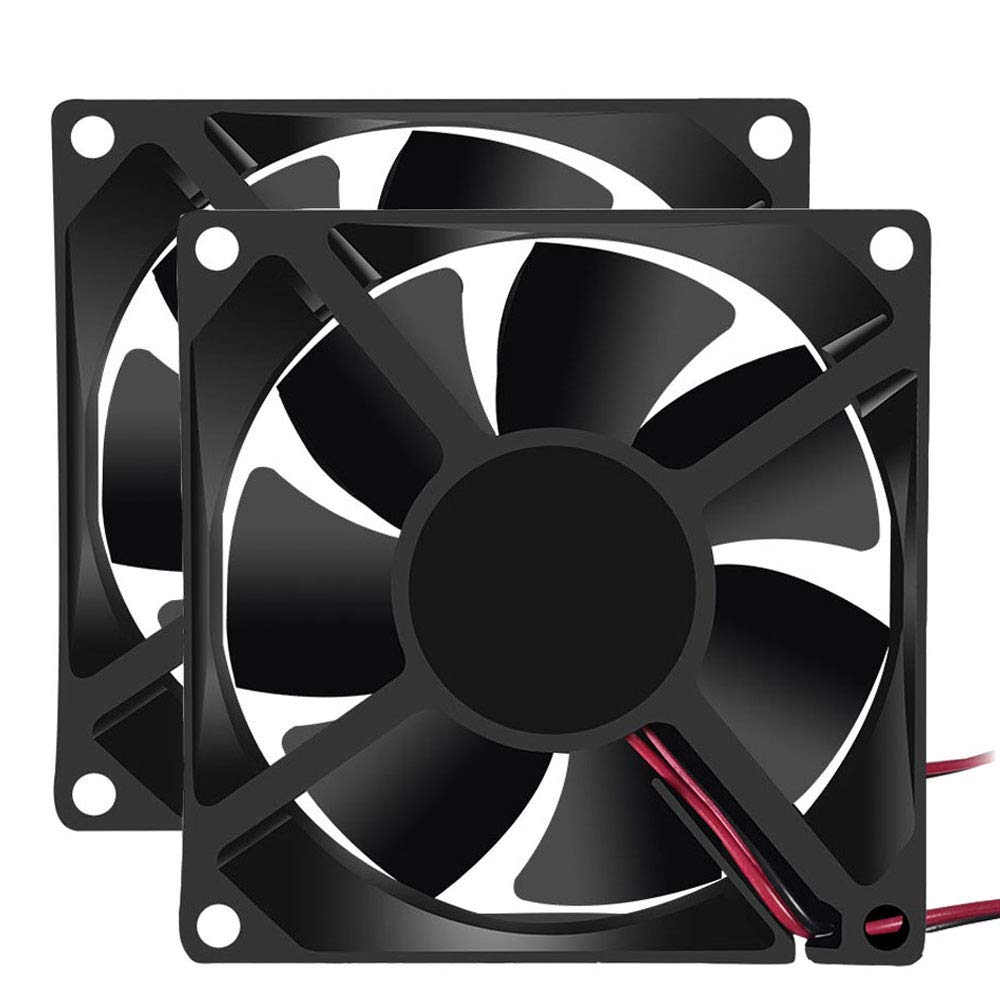 2Pcs 12V 3.14In 0.98In Fan 80Mm X 80Mm X 25Mm Fan Dc 12V 8025 Brushless Cooling Fan 80Mm 25Mm For Cooling Pc Computer Case Cpu C