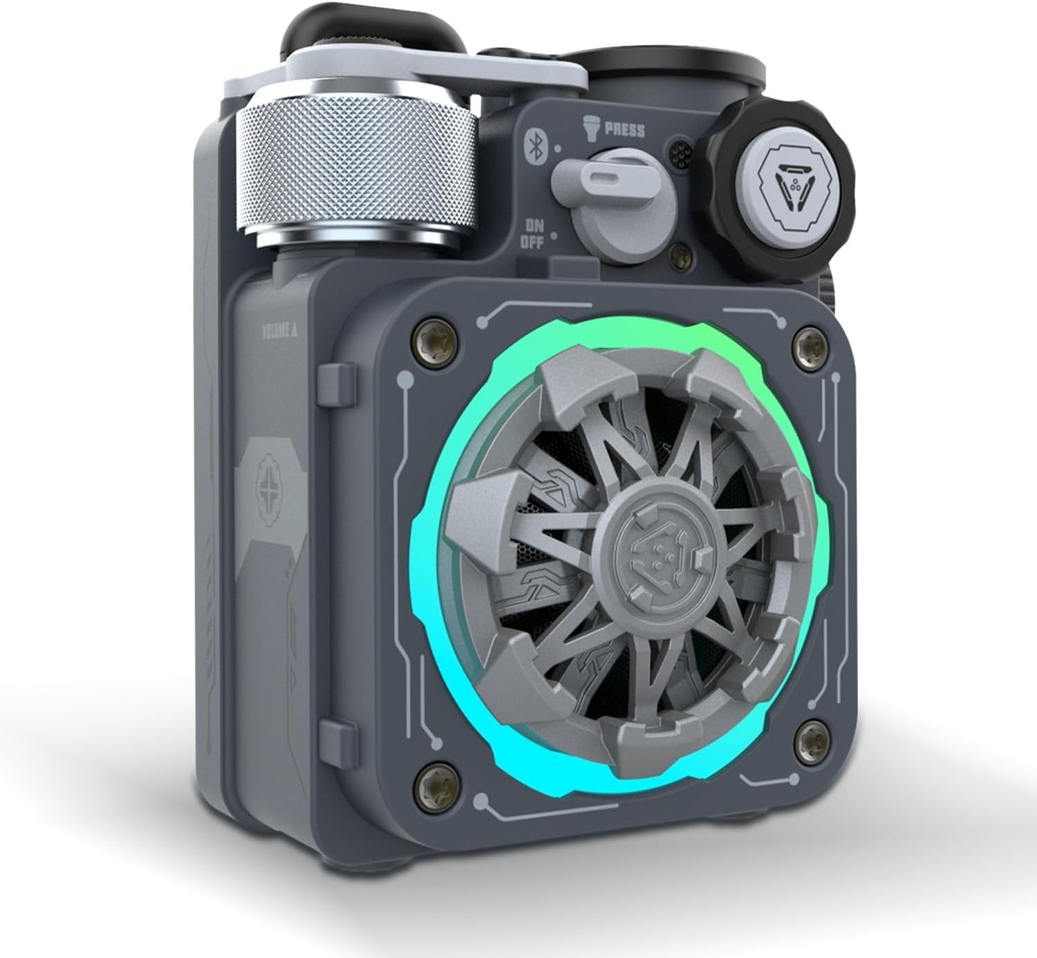 Muzen Cyber Cube-Pro Bluetooth Speaker, Bluetooth 5.0, Portable Speaker with Fidget Spinner, Crystal Clear Sound with RGB Led Li