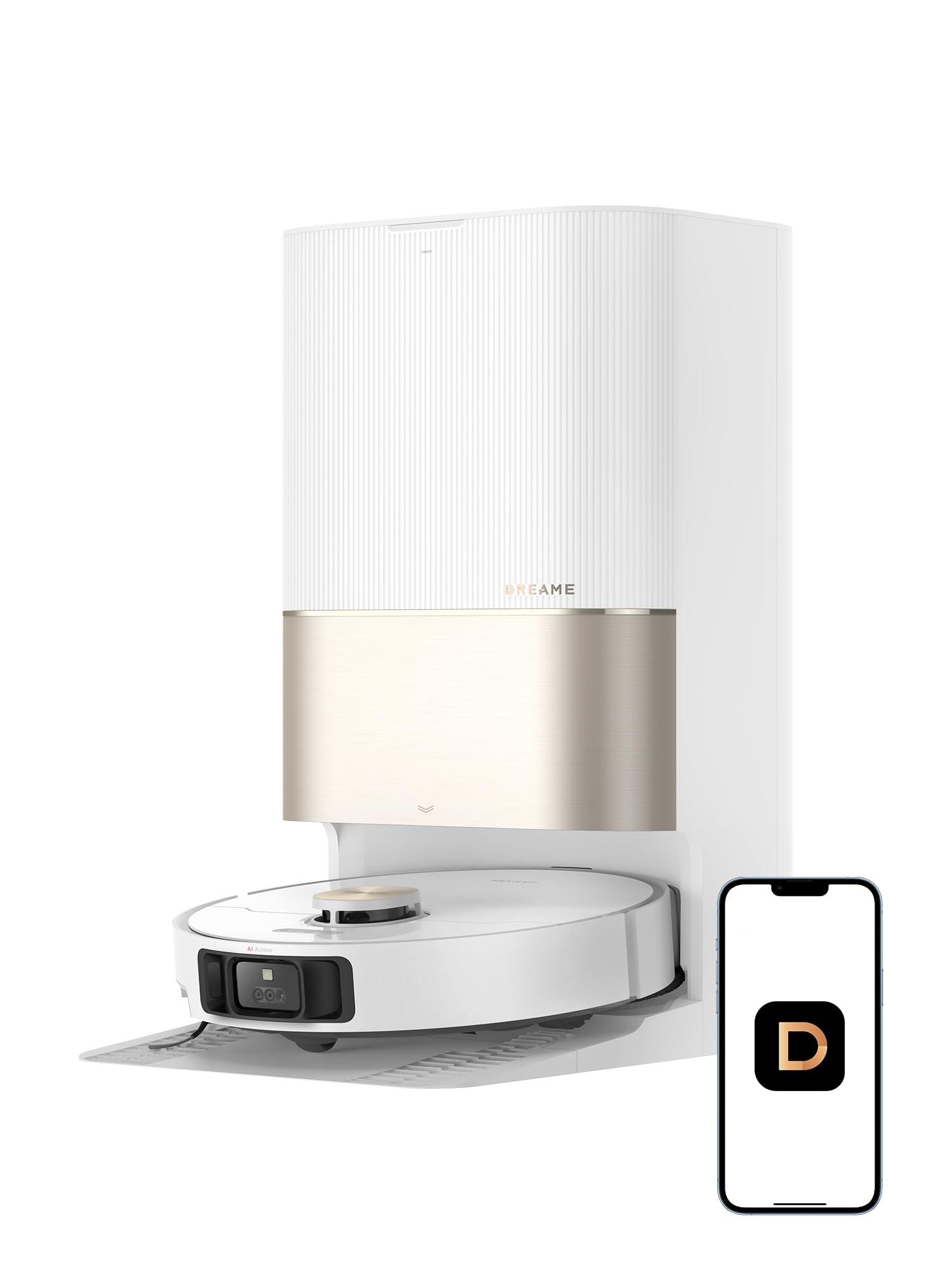 DREAME X40 Ultra Robotic Vacuum with Removable & Liftable Mop, 12,000Pa Suction, Side Brush Extensive Cleaning, 158F Mop & Washb