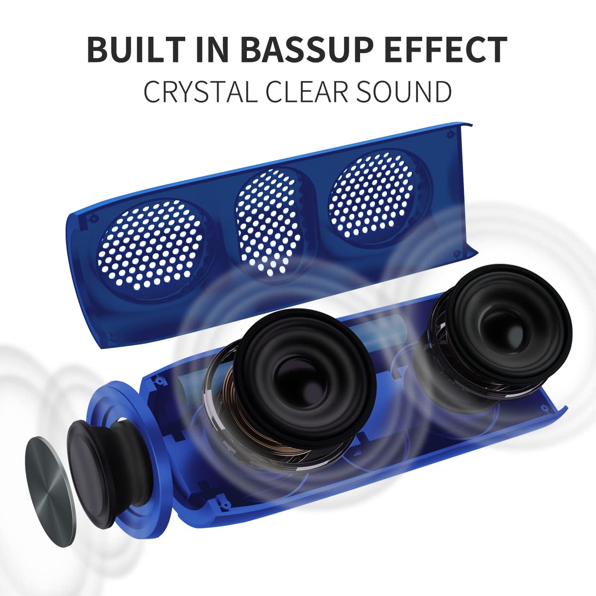 Bluetooth Speaker,Musibaby M88 Speaker,Speakers Bluetooth Wireless,Dual Pairing, Bluetooth 5.0,Loud Stereo Sound,Booming Bass,30H Playtime For Home& Outdoor Party,Beach,Portable Speaker,Gifts(Blue)