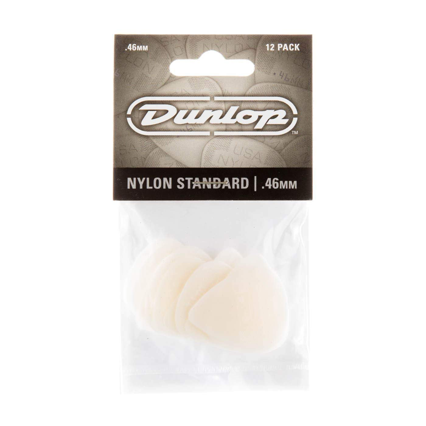 Dunlop 44P46 .46Mm Nylon Standard Guitar Picks, 12 Pack