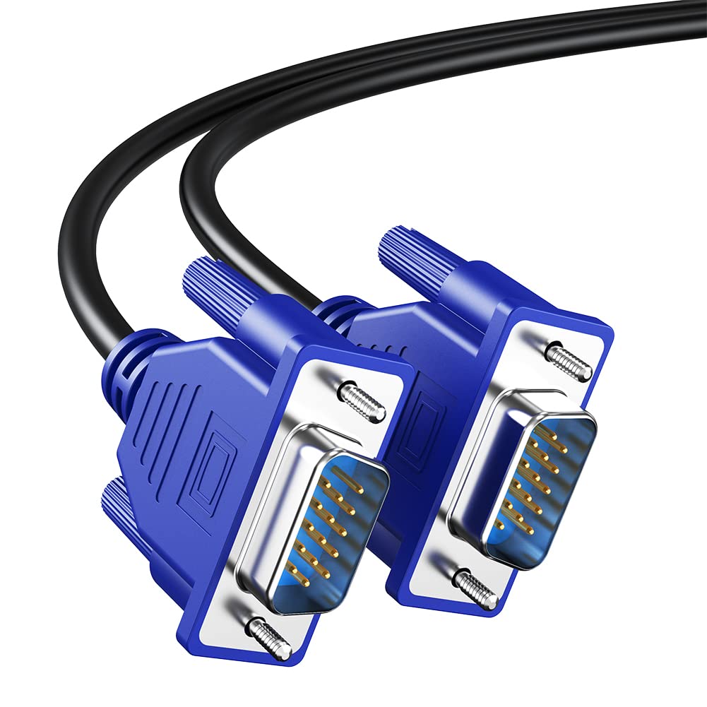Long Vga Cable 25 Feet,Male Vga To Vga Male Monitor Computer Cable Adapter Cord Hd15 1080P Full Hd High Resolutionfor Tv Compute