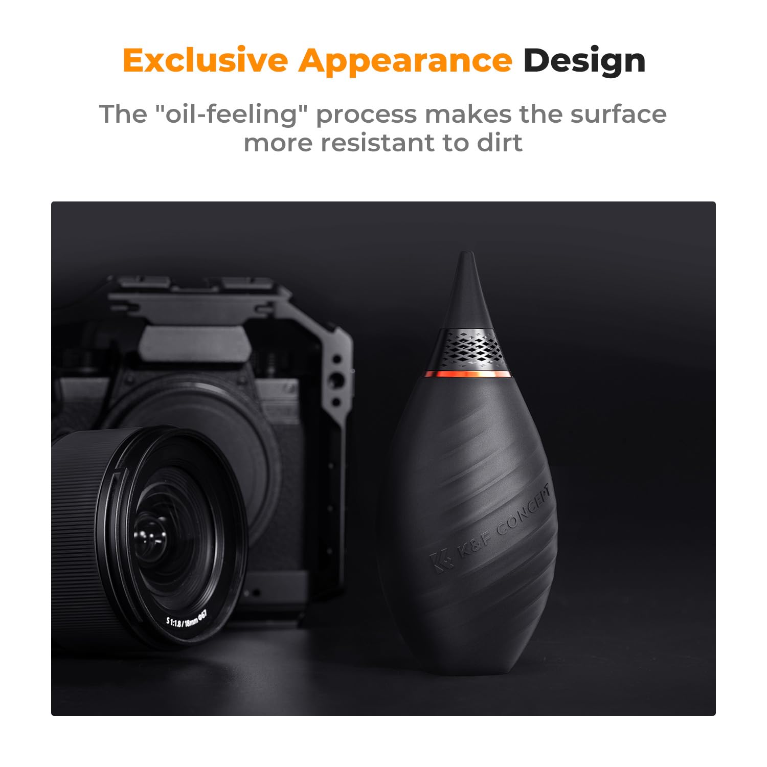 K&F Concept Soft Tip Strong Air Blower, Single Air Intake Camera Lens Blower With Short Nozzle, For Digital Slr Lens Sensor Lcd