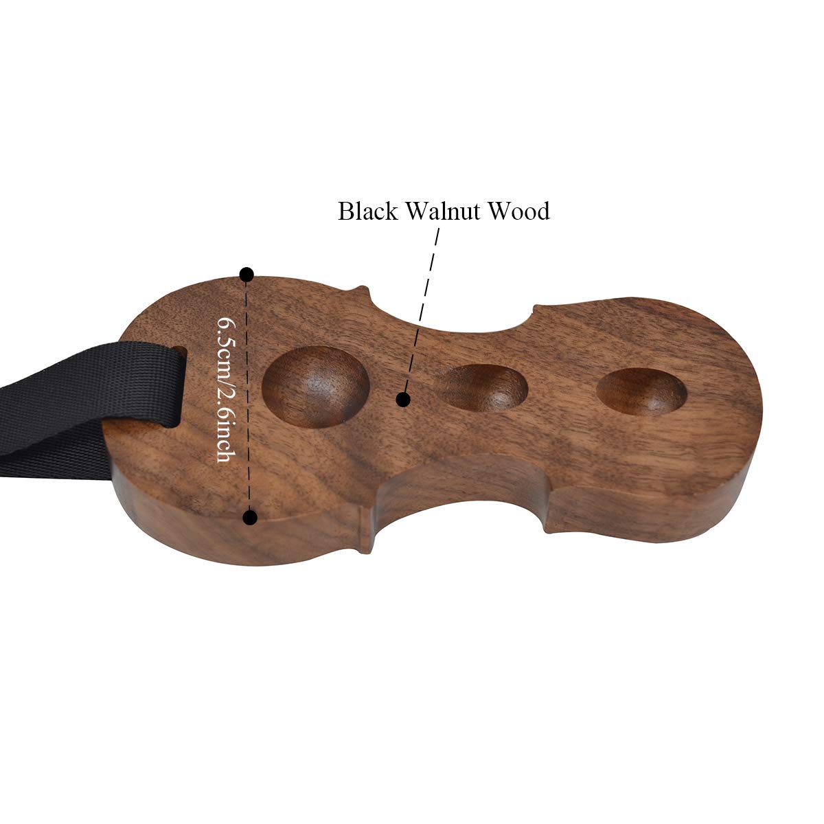 Kingpoint Hardwood Cello Endpin Non Slip Stop Holder Rest Anchor Protector Pad Cello Antiskid Device With Straps (Black Walnut)