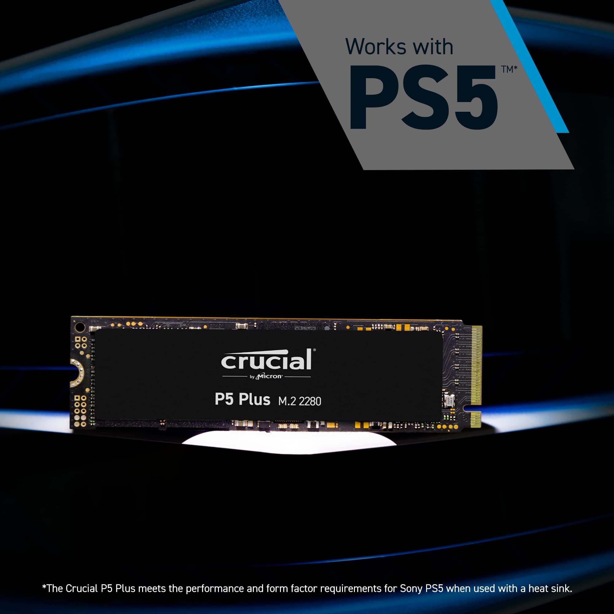 Crucial P5 Plus 2Tb Pcie 40 3D Nand Nvme M2 Gaming Ssd, Up To 6600Mbs   Ct2000P5Pssd8