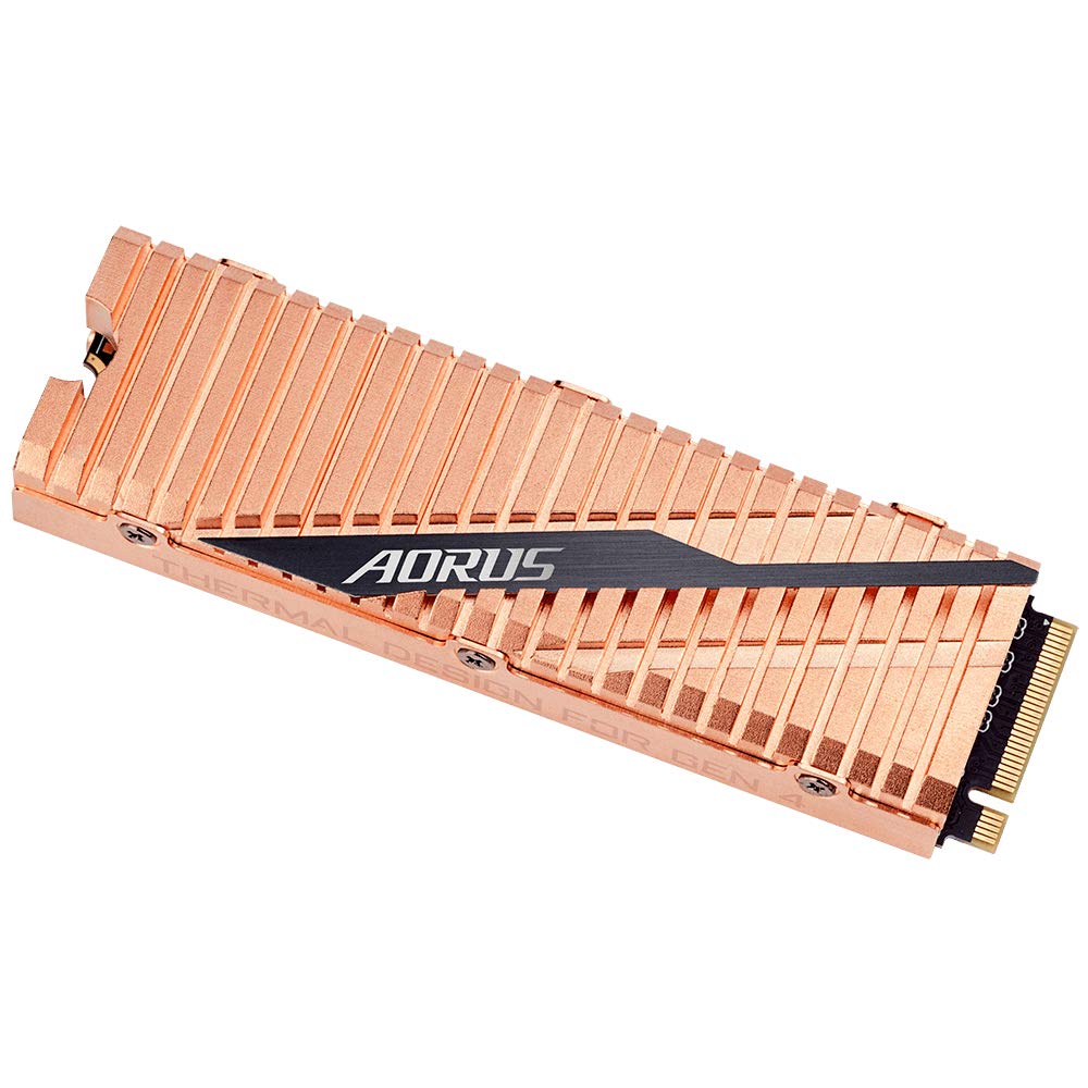 Gigabyte Aorus Nvme Gen4 M.2 1Tb Pci Express 4.0 Interface High Performance Gaming, Full Body Copper Heat Spreader, Toshiba 3D N