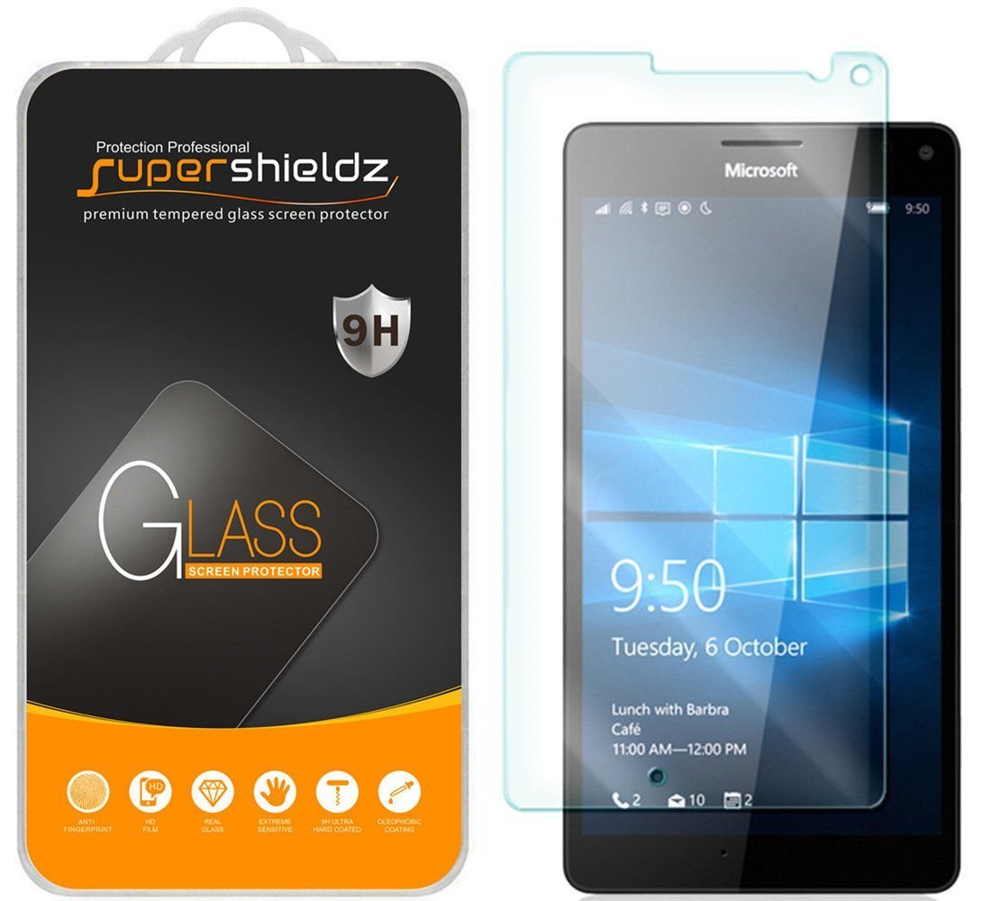 Supershieldz (2 Pack) Designed For Microsoft (Lumia 950 Xl) Tempered Glass Screen Protector, Anti Scratch, Bubble Free