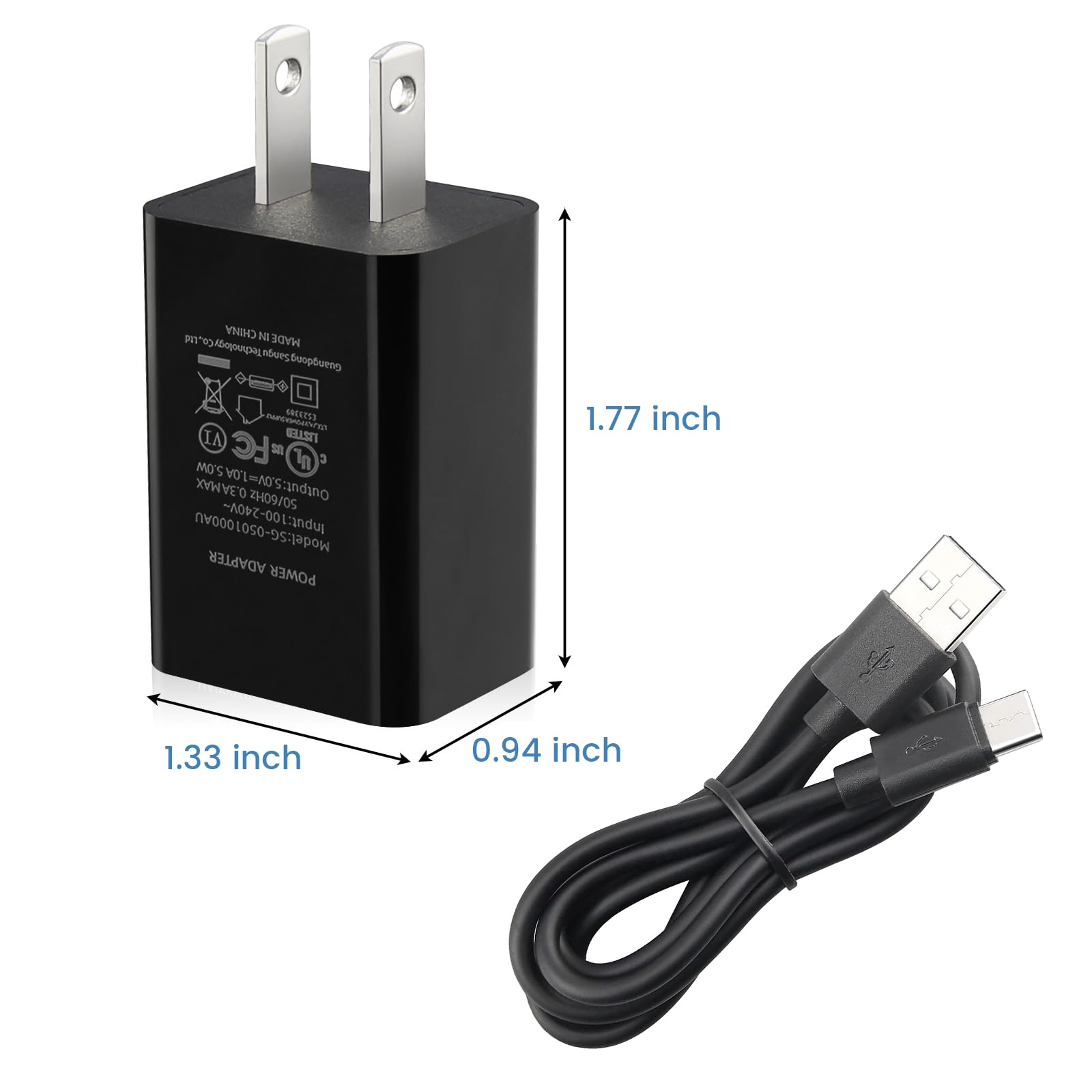 Charger For Tcl Flip Pro, Jitterbug Flip 2 Lively Smart 3 Phone, Sonim Xp3 Plus Xp8 Phone, Usb C Cable 6 Ft With Adapter