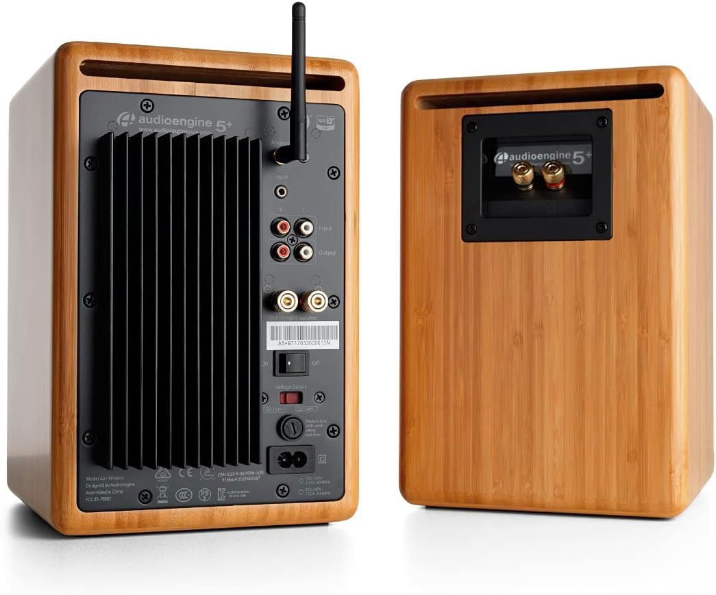 Audioengine Bookshelf Speakers   A5 Plus 150W Bluetooth Speakers For Home Theaters And Studios