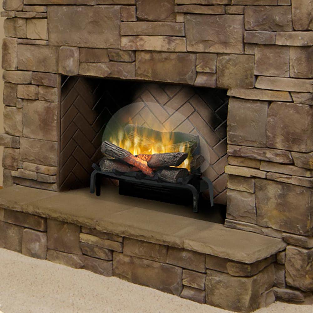 Dimplex Revillusion Electric Fireplace Log Insert   20 Inch Faux Wooden Logs, Plug In Electric Heater; Remote Control Included