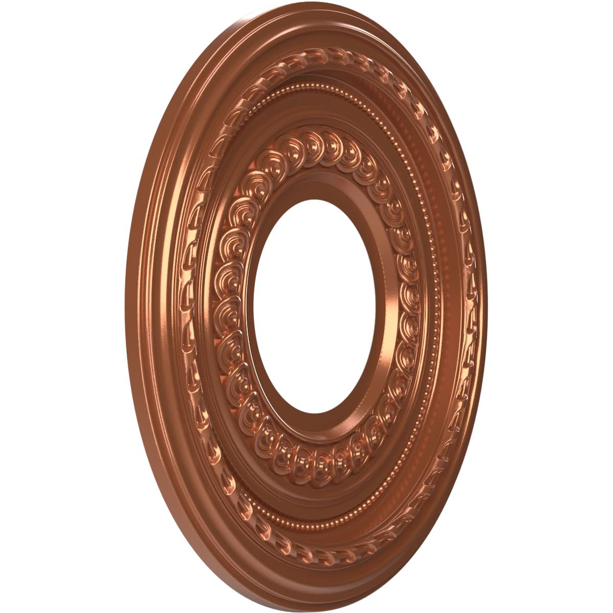 Ekena Millwork Cmp10Cobco Cole Thermoformed Pvc Ceiling Medallion (Fits Canopies Up To 4 1/4), 10Od X 3 1/2Id X 3/4P, Bright Coa