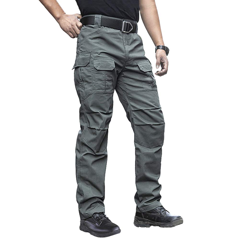 Navekull Mens Outdoor Tactical Pants Rip Stop Lightweight Waterproof Military Combat Cargo Work Hiking Pants Army Green
