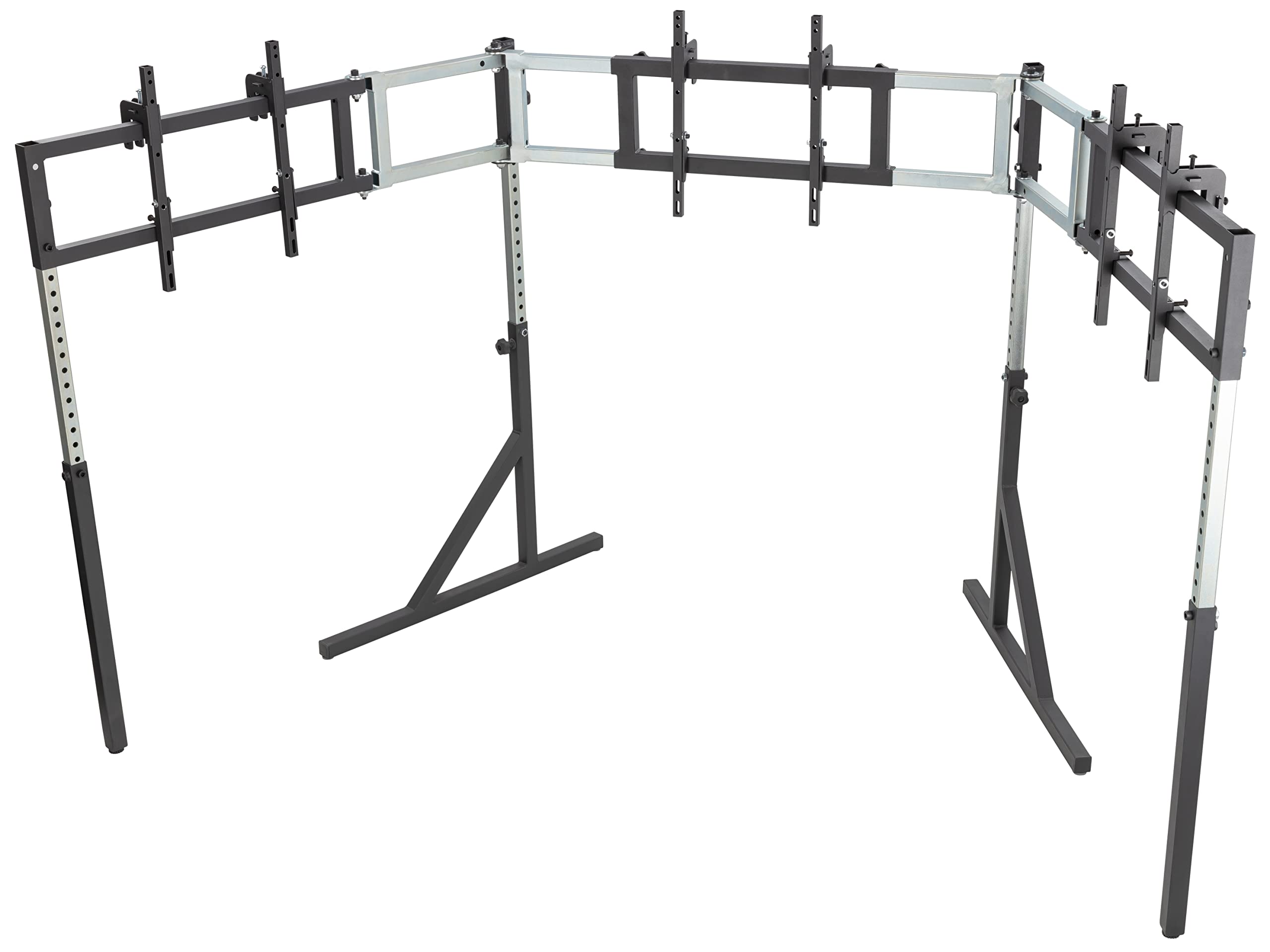 Simfab Triple Monitor And Tv Floor Stand For Racing And Flight Simulators Model Hd | Over 100X100Mm Vesa Mount, 40 55 Inch Monit