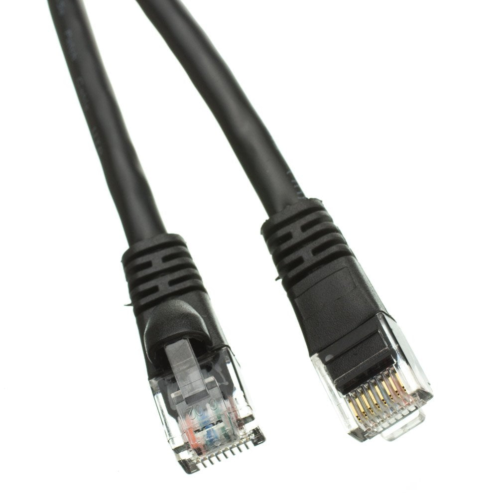 Cablewholesale 50 Foot Black Cat6A Ethernet Patch Cable, Snagless/Boot With Rj45 Connector, 500 Mhz, 24 Awg, Utp(Unshielded Twis