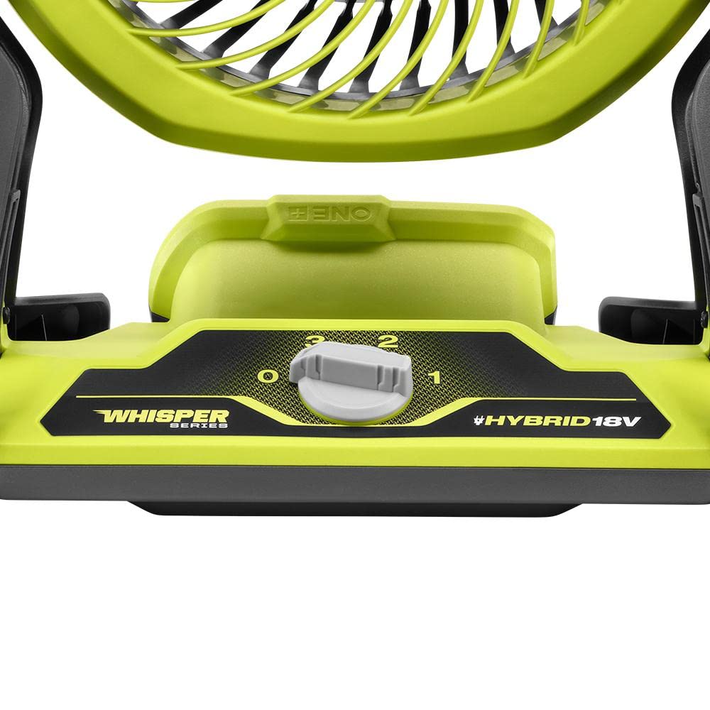 Ryobi One+ 18V Cordless Hybrid Whisper Series 7 1/2 In. Fan (Tool Only), Green (Pcl811B)