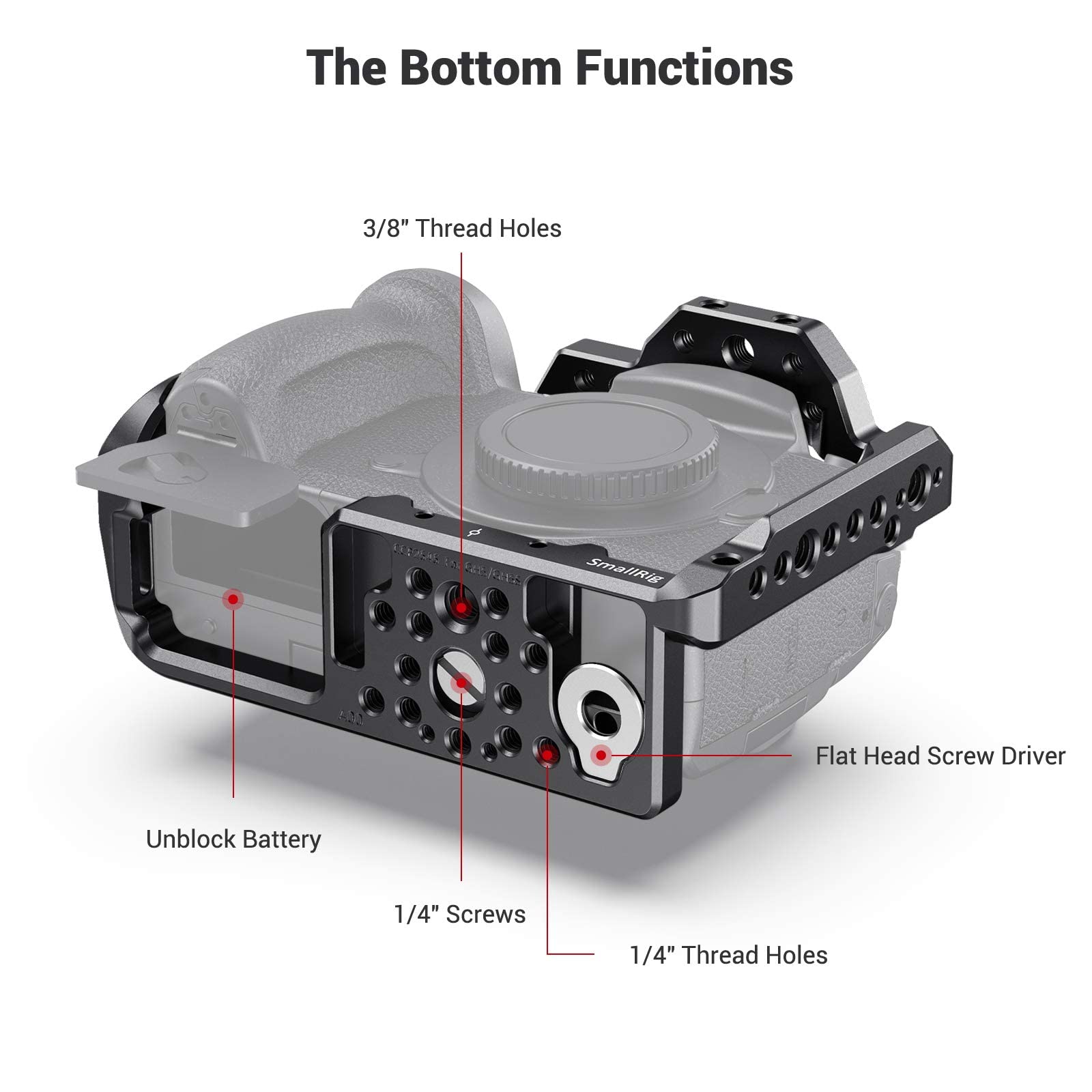 Smallrig Gh5 Gh5S Cage For Panasonic Lumix Camera And Dmw-Xlr1 (Upgraded Version) - 2049, Video Stabalization Camera Cage, Profe
