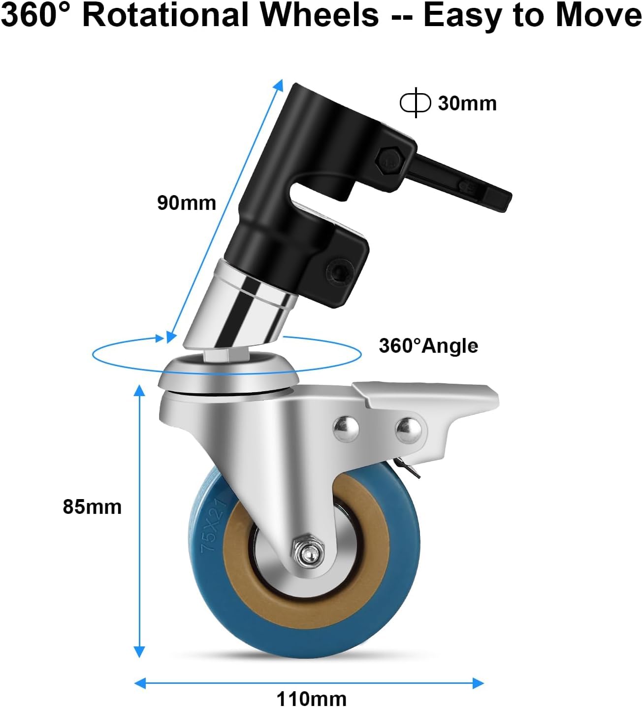 Heavy Duty C Stand 11.3Ft/345Cm All Metal Adjustable Century Stand Light Stand With 4.2Ft/128Cm Holding Boom Arm,Wheels For Phot