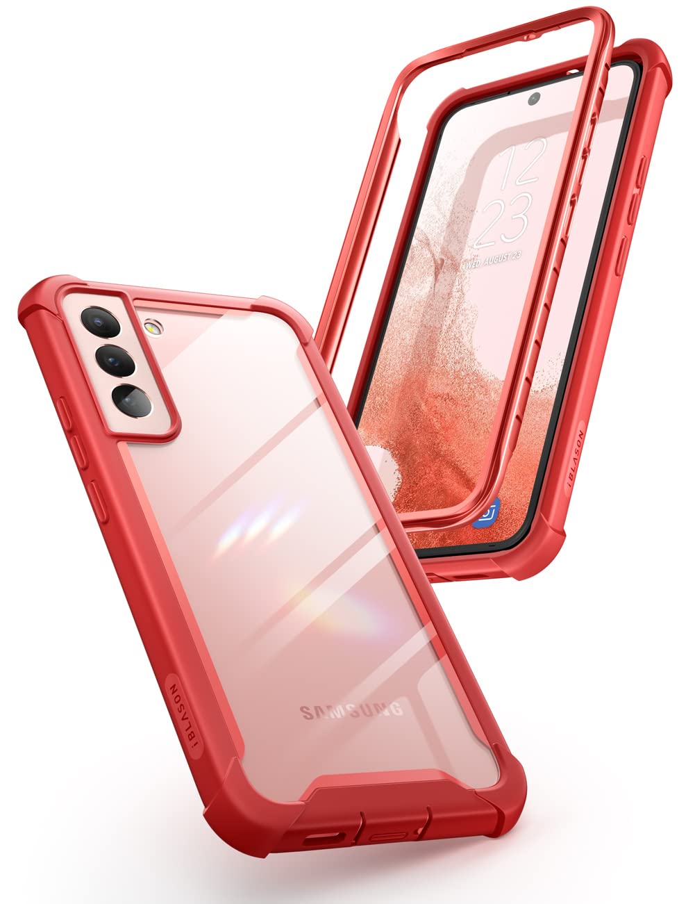 I Blason Ares Series Case Designed For Galaxy S22 (2022 Release), Rugged Clear Bumper Case Without Built In Screen Protector (Ru