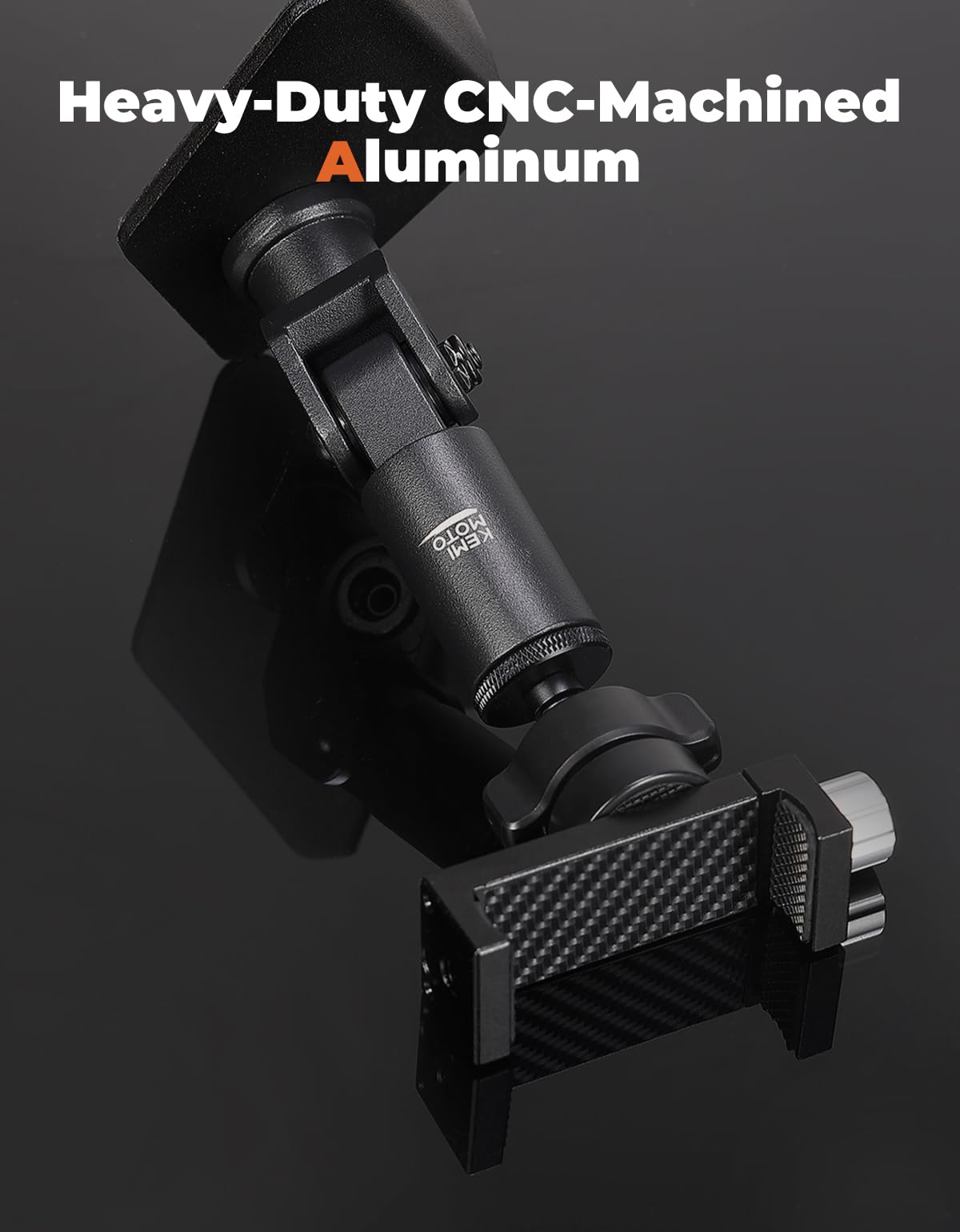 Kemimoto X3 Phone Mount, Cnc Aluminum Dashboard 360 Adjustable Cell Phone Holder, Compatible With Can-Am Maverick X3 And Max Mod